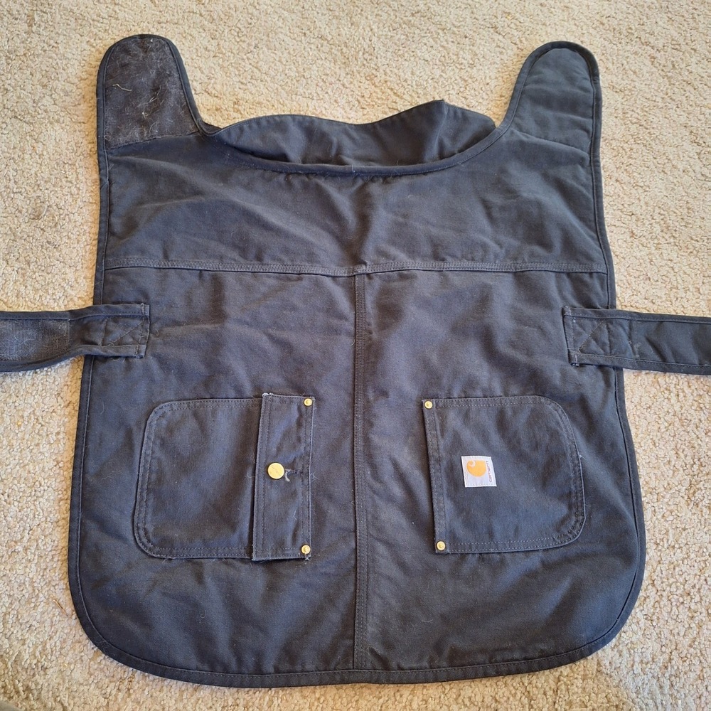 Carhartt Dog Cargo Vest Adjustable Black Canvas Large Breed‎